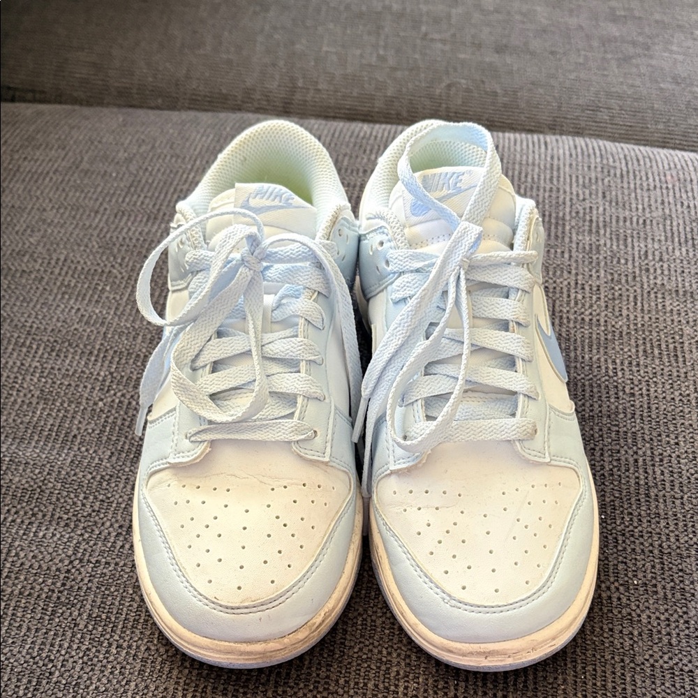 Light Blue and White Nike Low Dunk